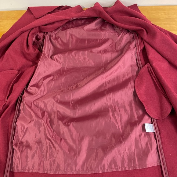 Chicwish Free Myself wool blend deep red belted coat medium - Picture 4 of 10